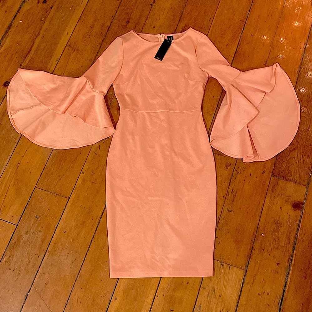 VFShow Bell-sleeve bodycon dress